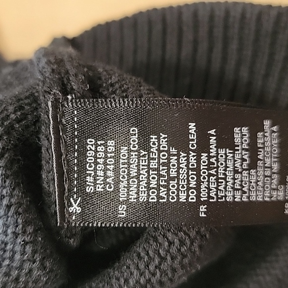 Forever 21 Size S Black Military Button Sweater, Epaulettes, Zip Front Closure - Picture 13 of 14
